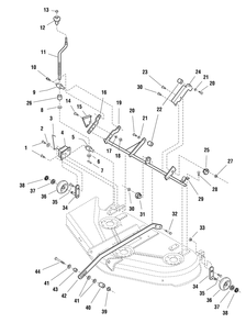 Part Location Diagram of 1729653SM Briggs and Stratton Arm, pitch 44